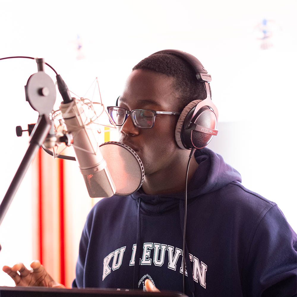 David Abiona at SoundReplay recording studio